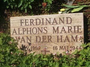 Grafsteen voor Ferdinand Alphons Marie van der Ham